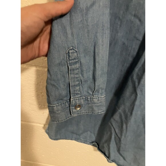 Girl's Place Lightweight Denim Shirt Dress Size 10-12 Blue - Picture 6 of 8